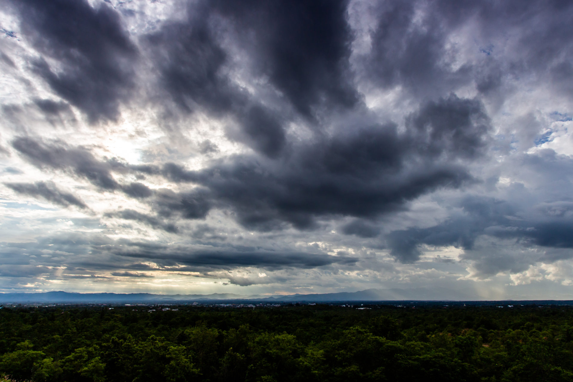 Storm clouds with the rain