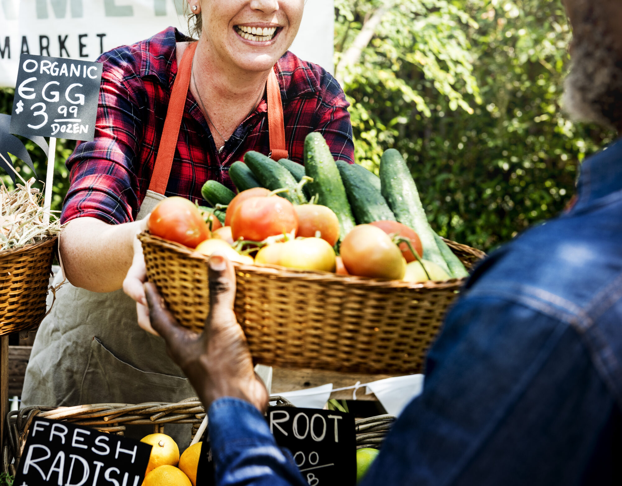 Woman owner fresh gracery organic shop