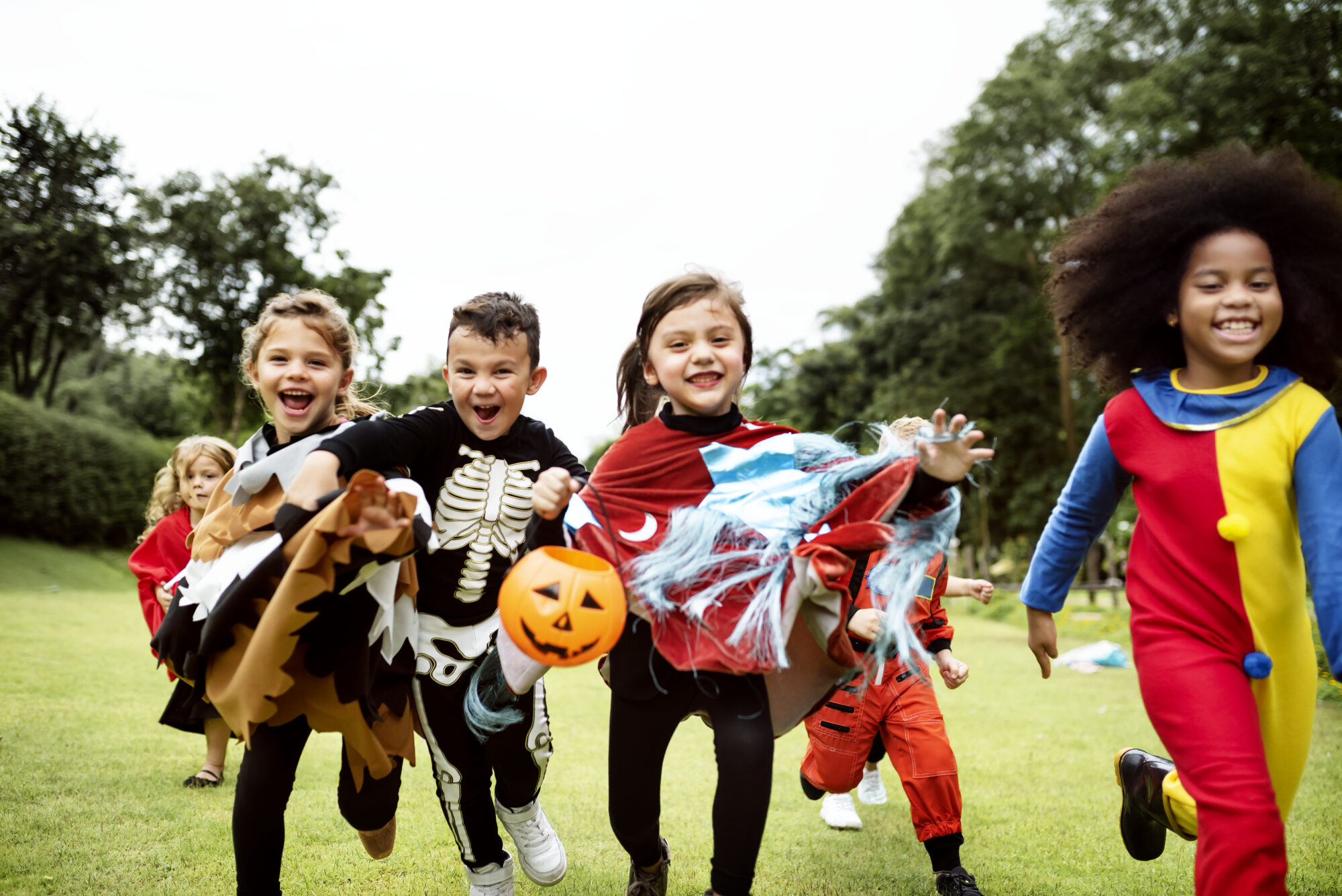 Little kids at a Halloween party