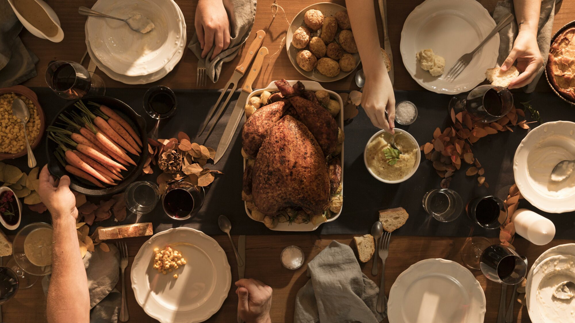 top-view-delicious-thanksgiving-meal